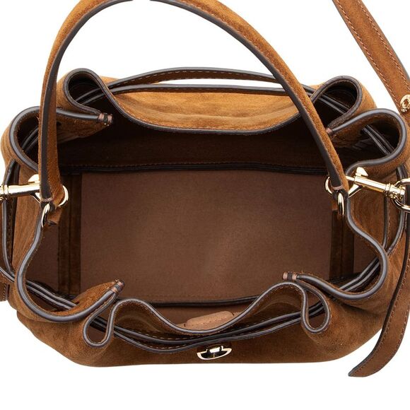 Tory Burch Suede Romy Bucket Bag - Picture 6 of 10